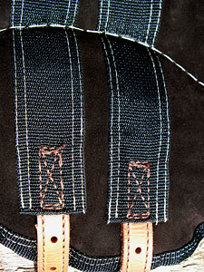 close-up view of Little Joe Horse Gear saddle details